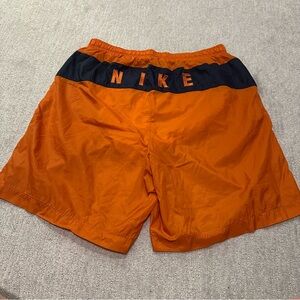 Nike Orange and Black Swim Trunks Quick-Dry Lightweight